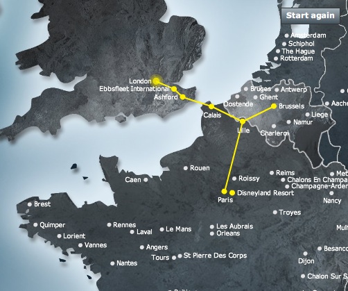 EUROSTAR TRAIN STATION PARIS MAP visual data 2